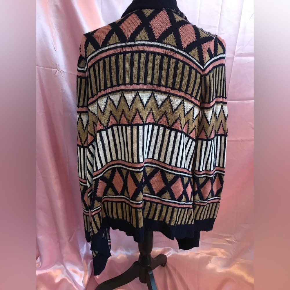 Multi knit cardigan patch oversized - Picture 3 of 5